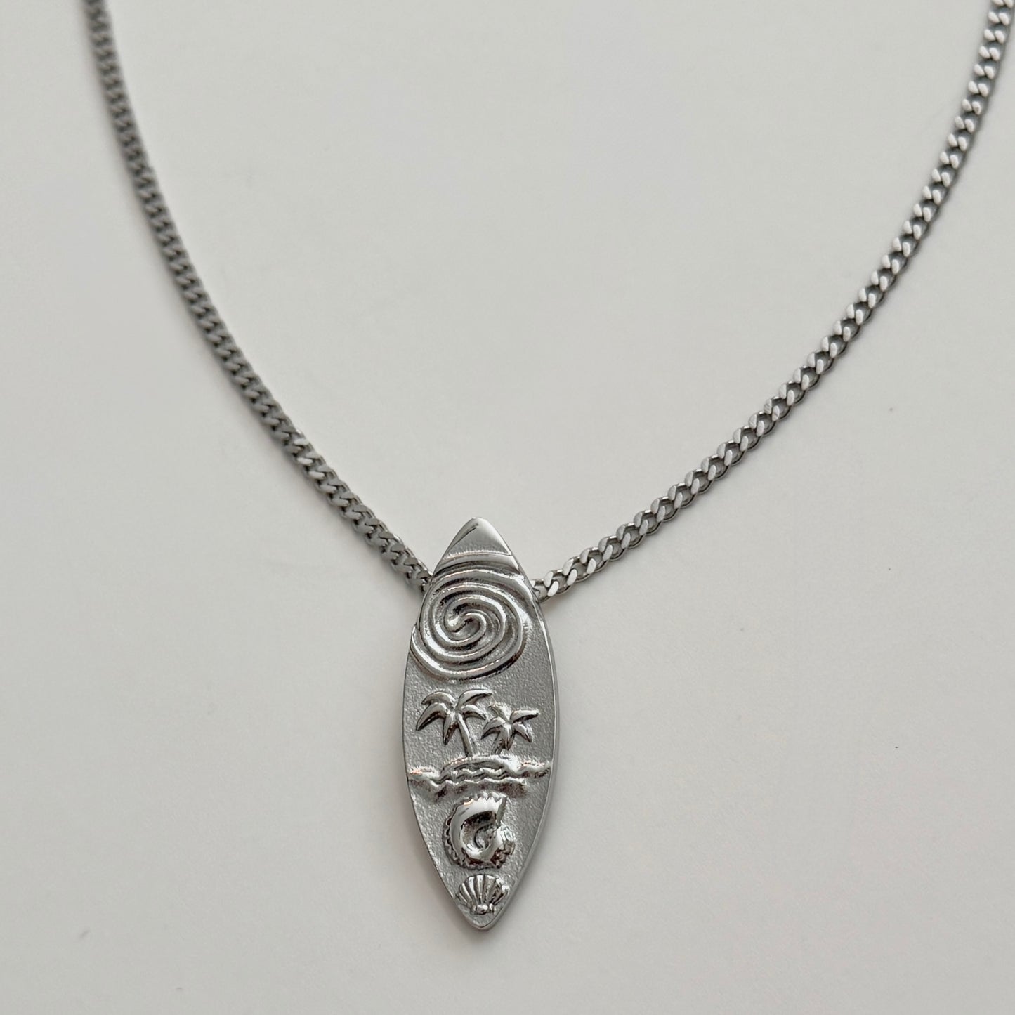 Surfer Necklace- Silver