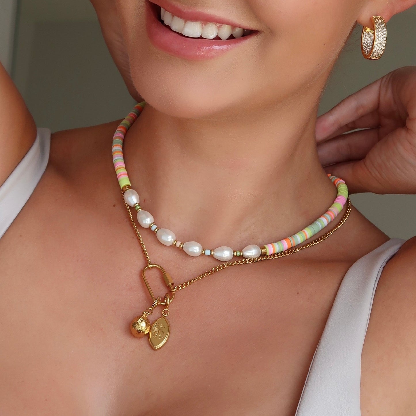 6 in 1 Charm Necklace - Gold - Namaste Jewelry Canada