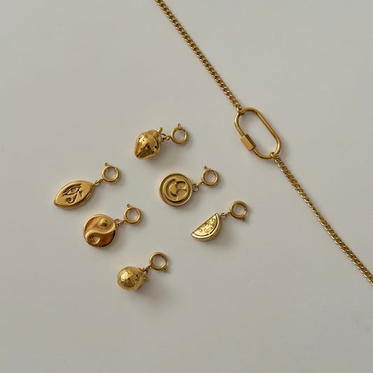 6 in 1 Charm Necklace- Gold - Namaste Jewelry Canada