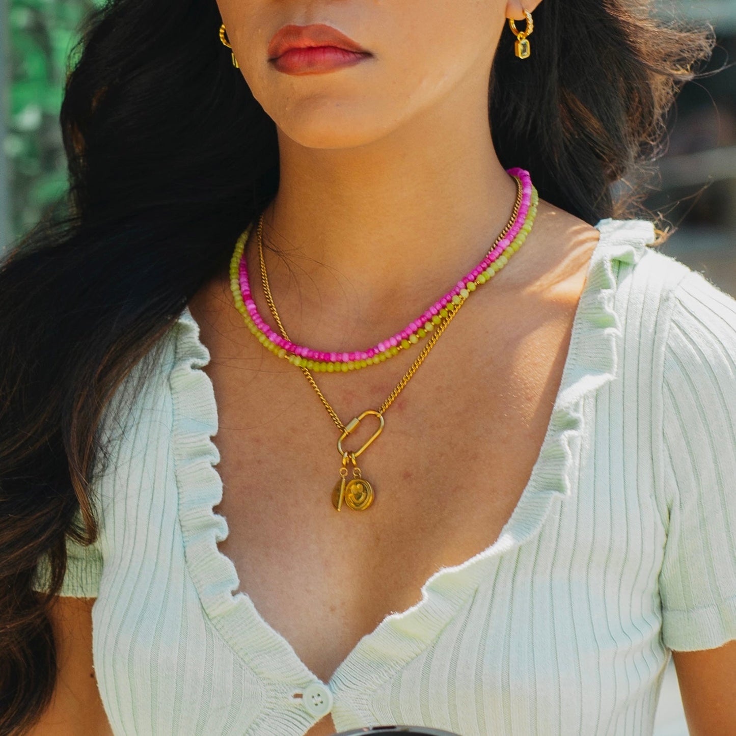 6 in 1 Charm Necklace - Gold - Namaste Jewelry Canada