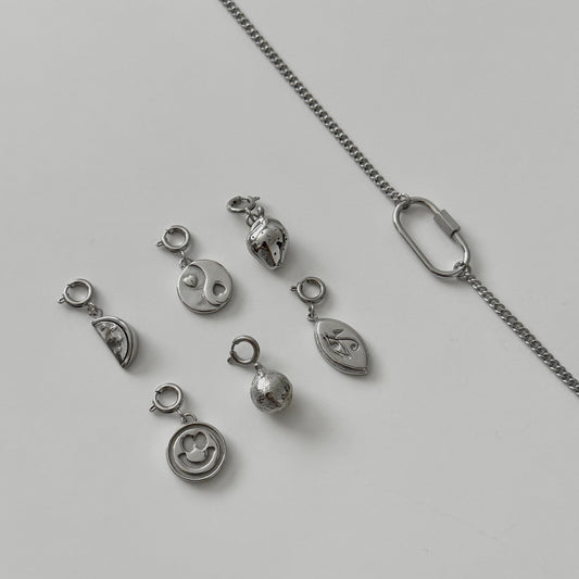 6 in 1 Charm Necklace- Silver - Namaste Jewelry Canada
