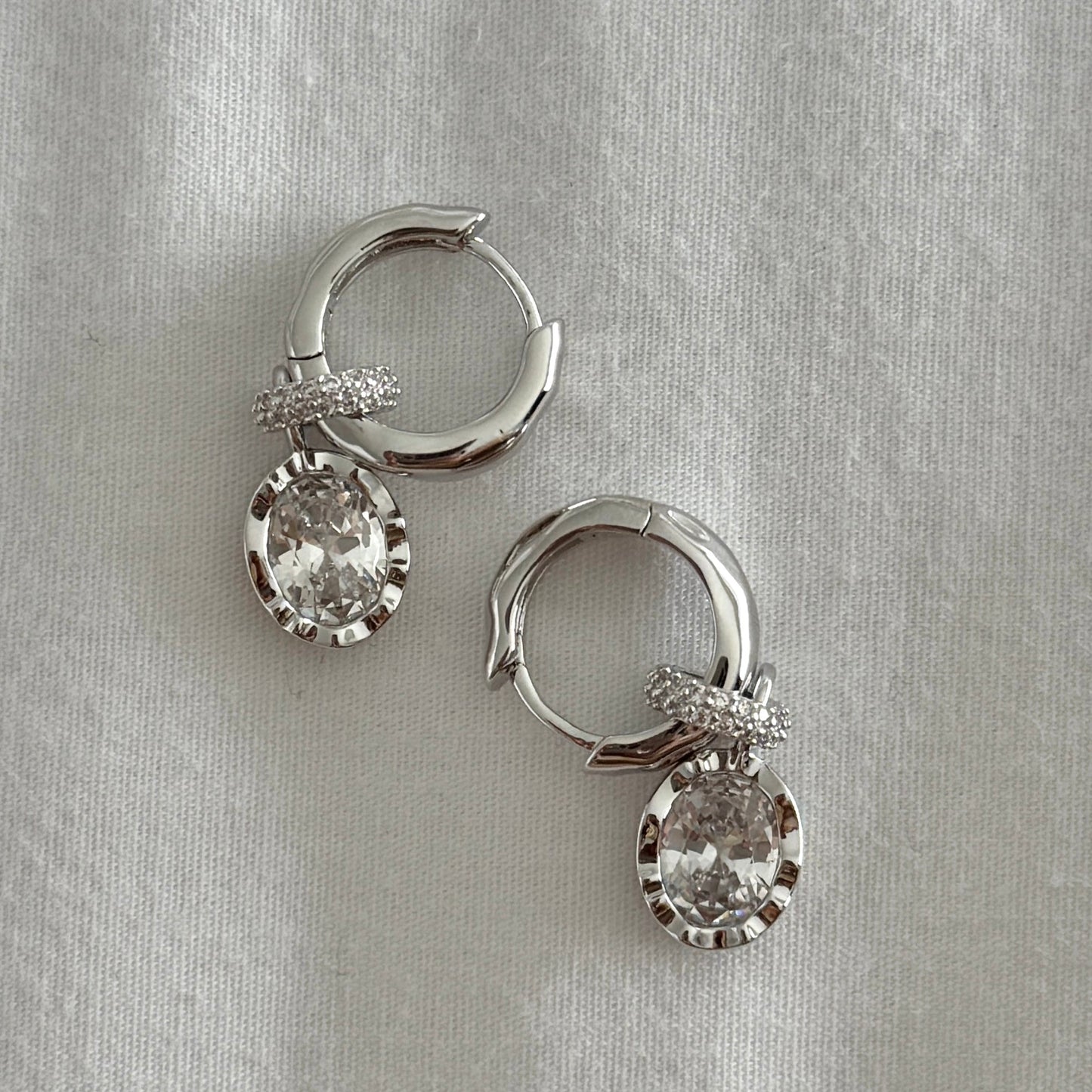 Arwa Drop Earrings - Silver - Namaste Jewelry Canada