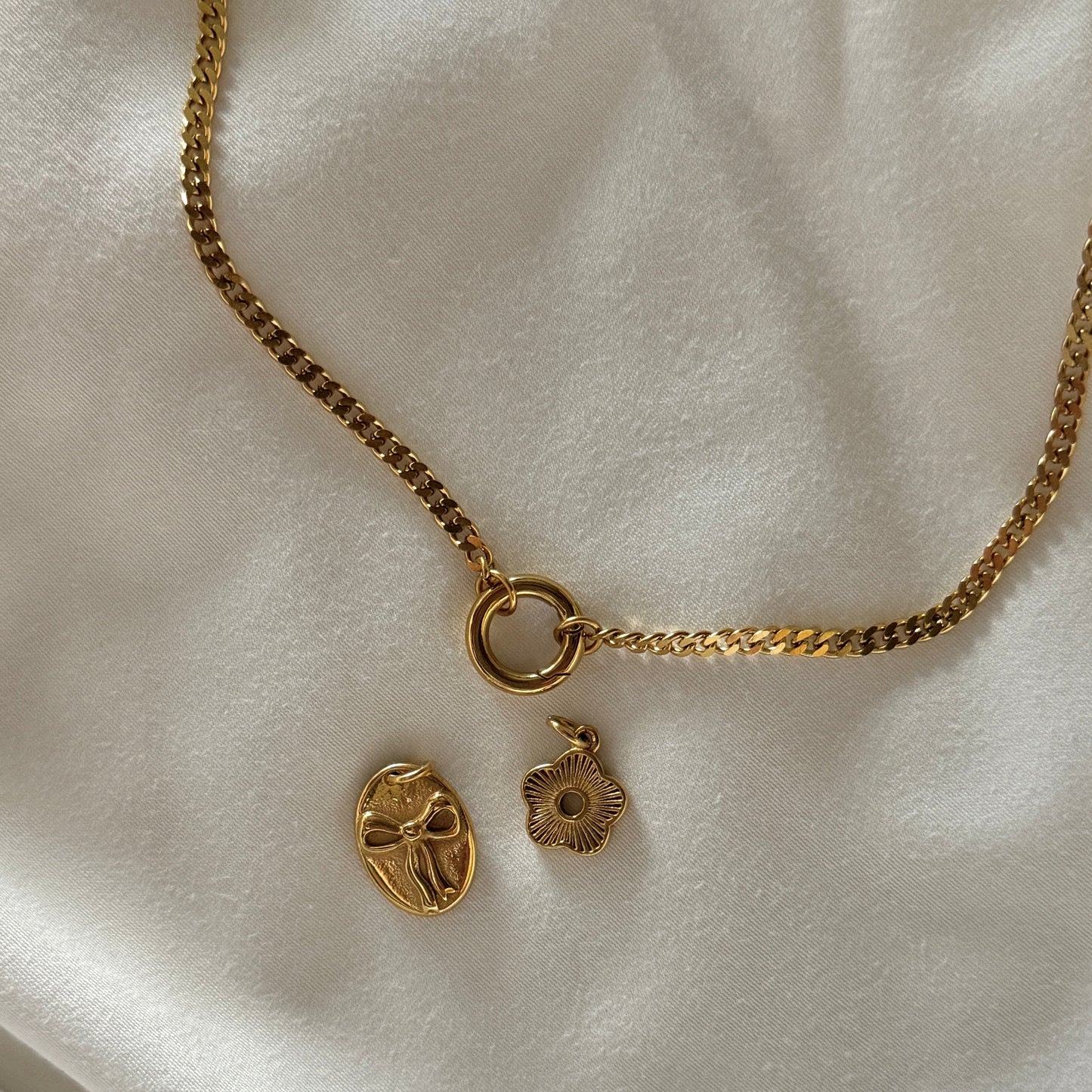 Bow and Flower Necklace - Namaste Jewelry Canada