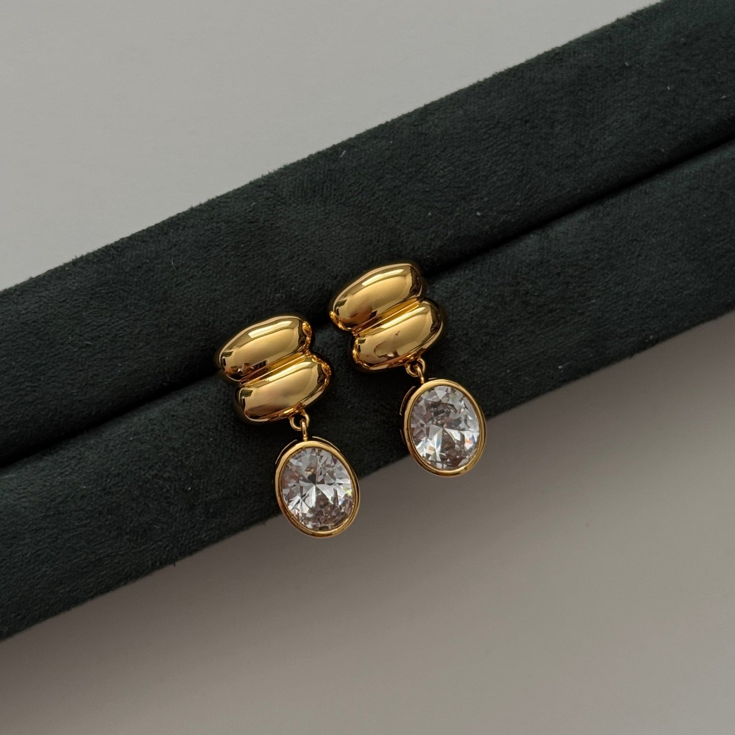 Brianna Oval Drop Earrings - Namaste Jewelry Canada