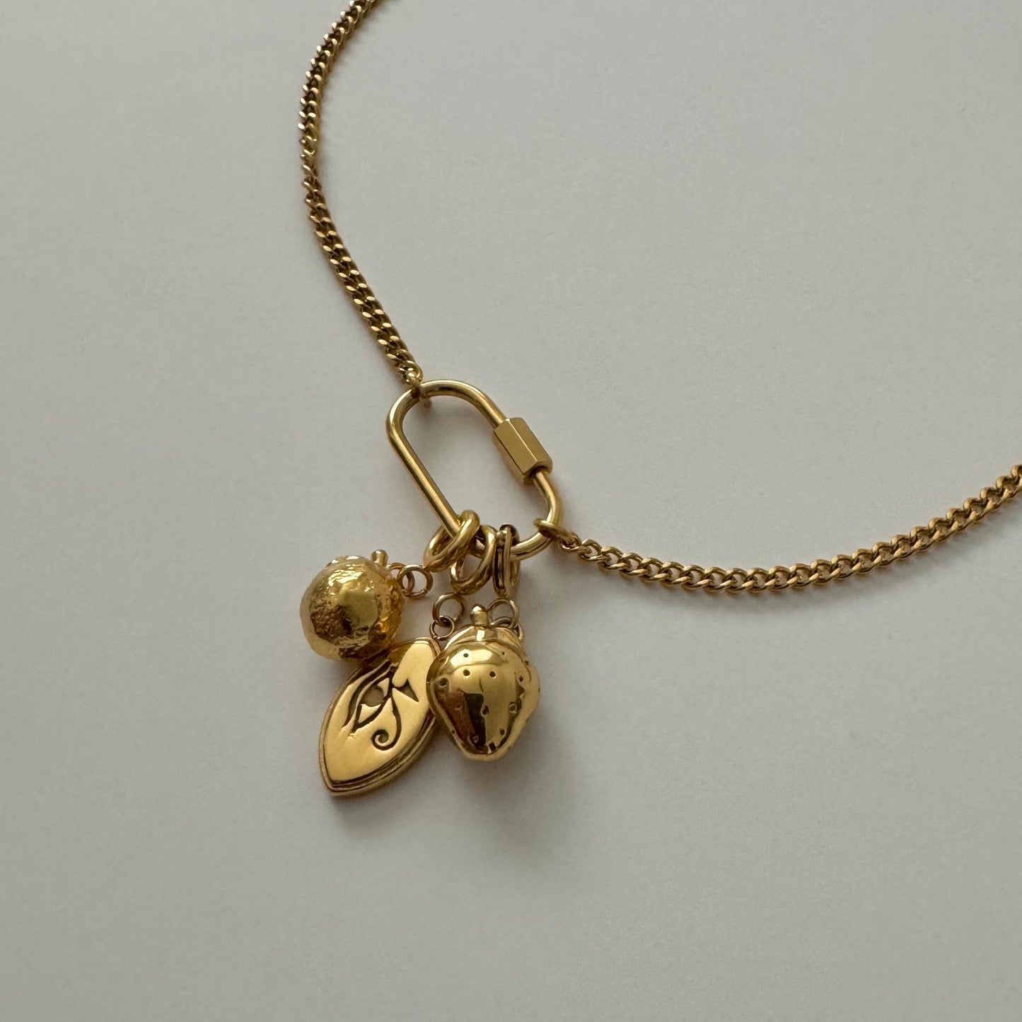 Carabiner Necklace- Gold - Namaste Jewelry Canada