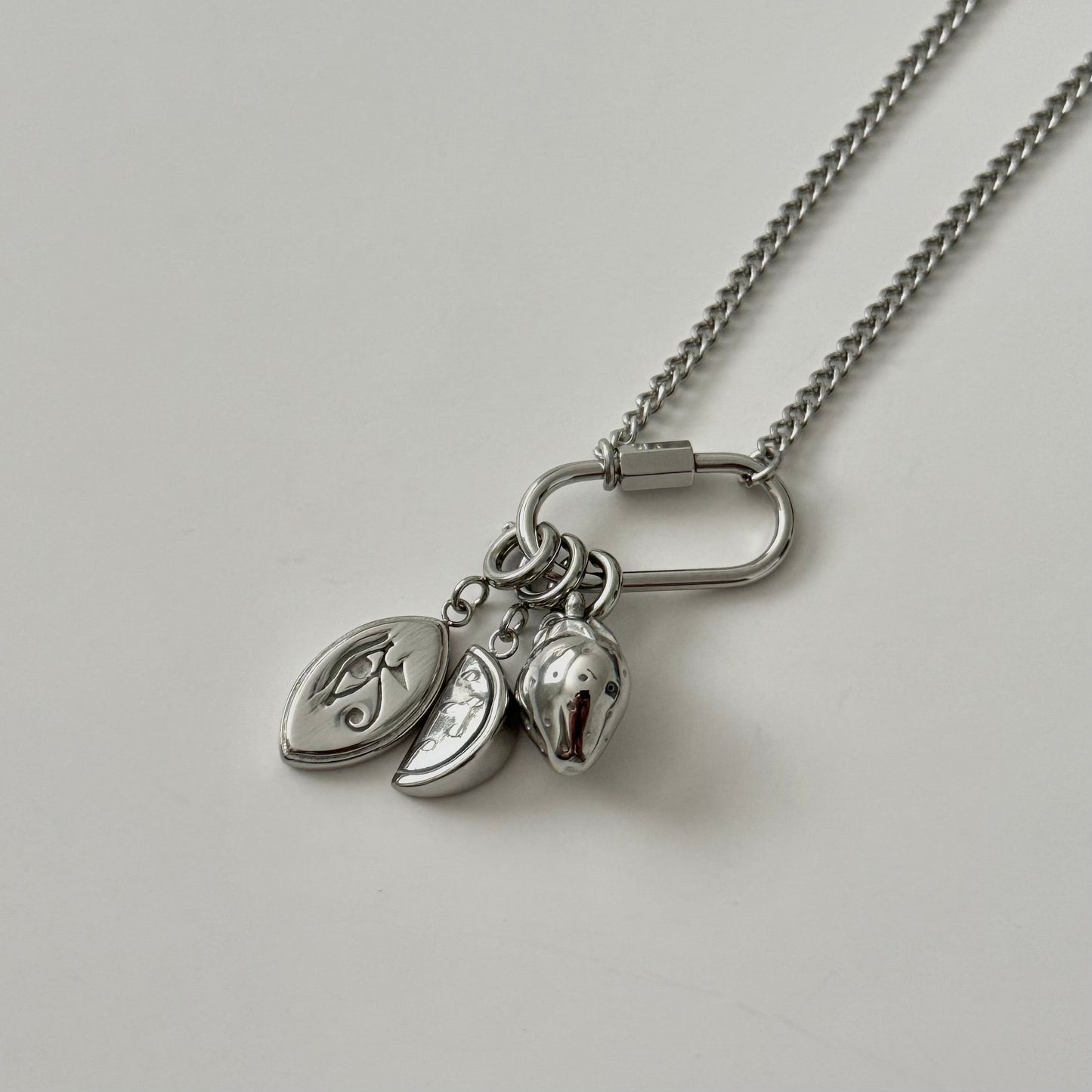 Carabiner Necklace- Silver - Namaste Jewelry Canada
