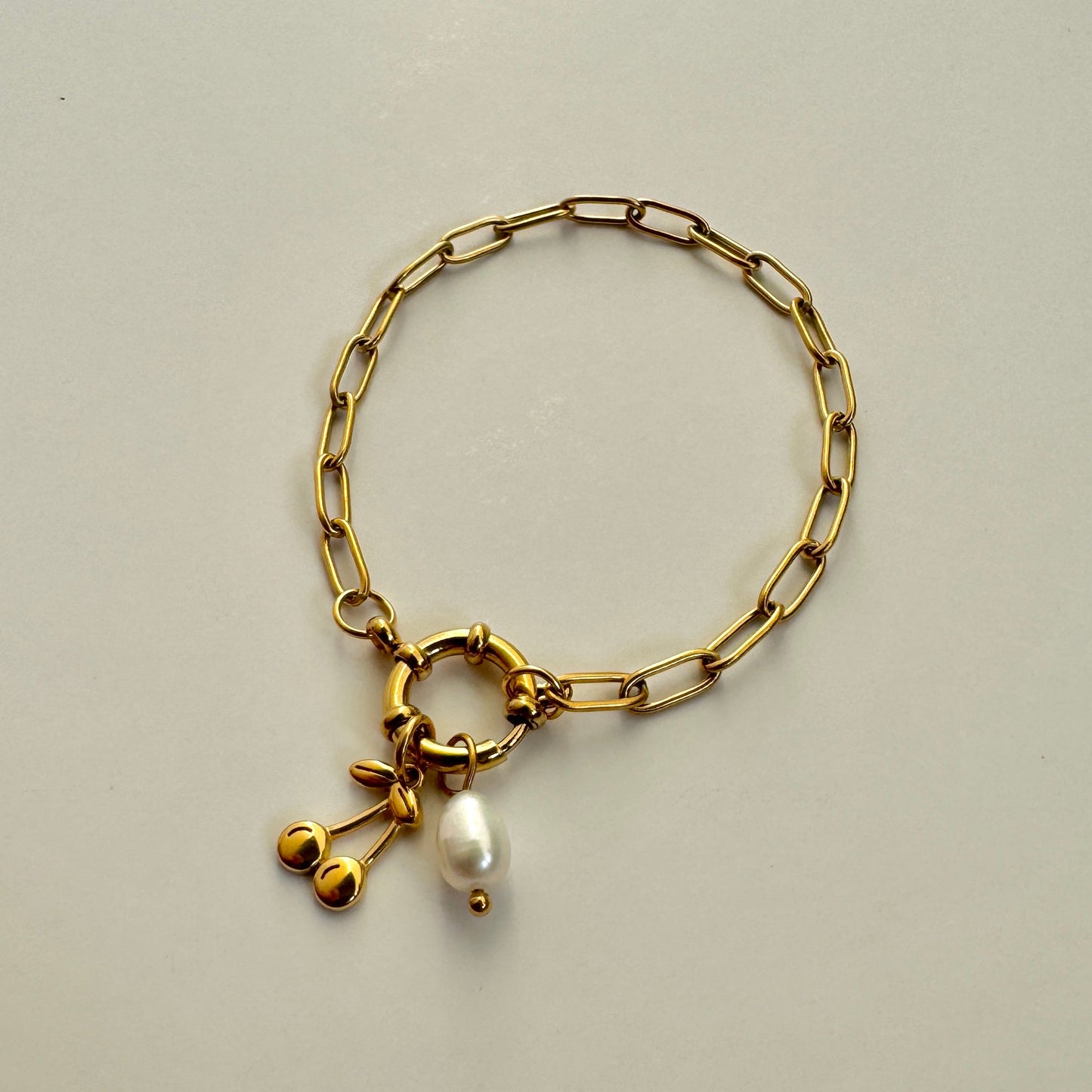 Cherry and Pearl Bracelet - Namaste Jewelry Canada