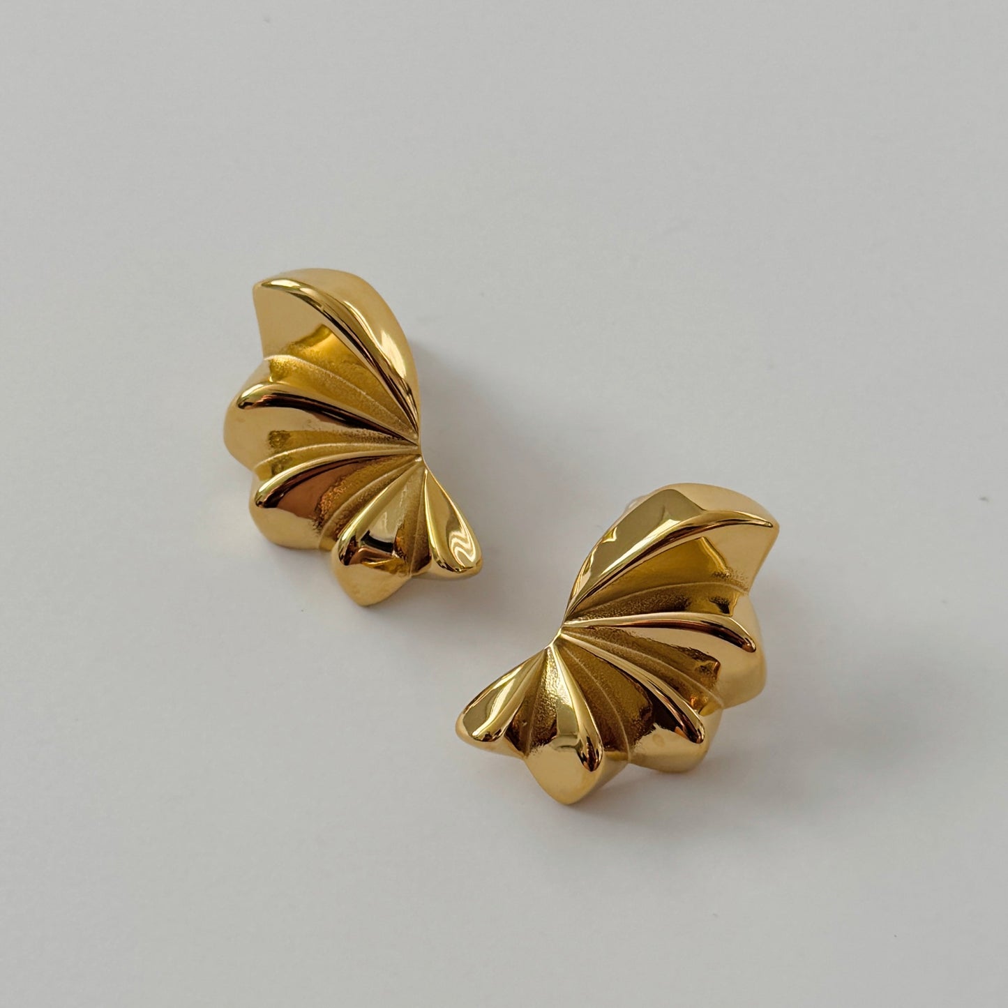 Flower Wing Earrings - Gold - Namaste Jewelry Canada