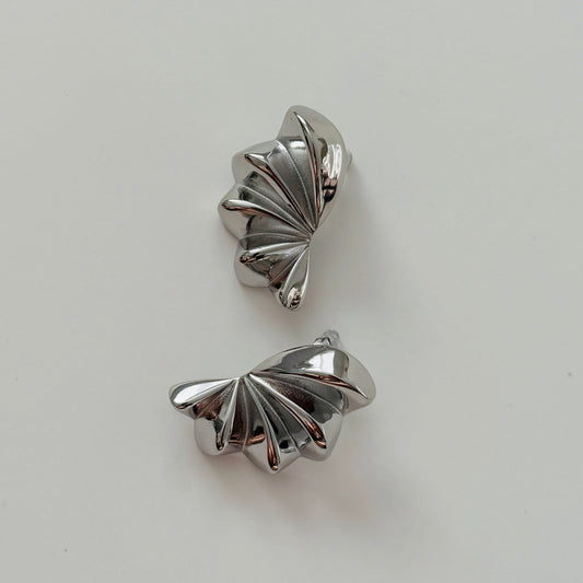 Flower Wing Earrings - Silver - Namaste Jewelry Canada
