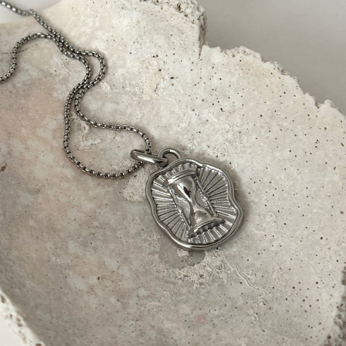 Hourglass Necklace - Silver - Namaste Jewelry Canada