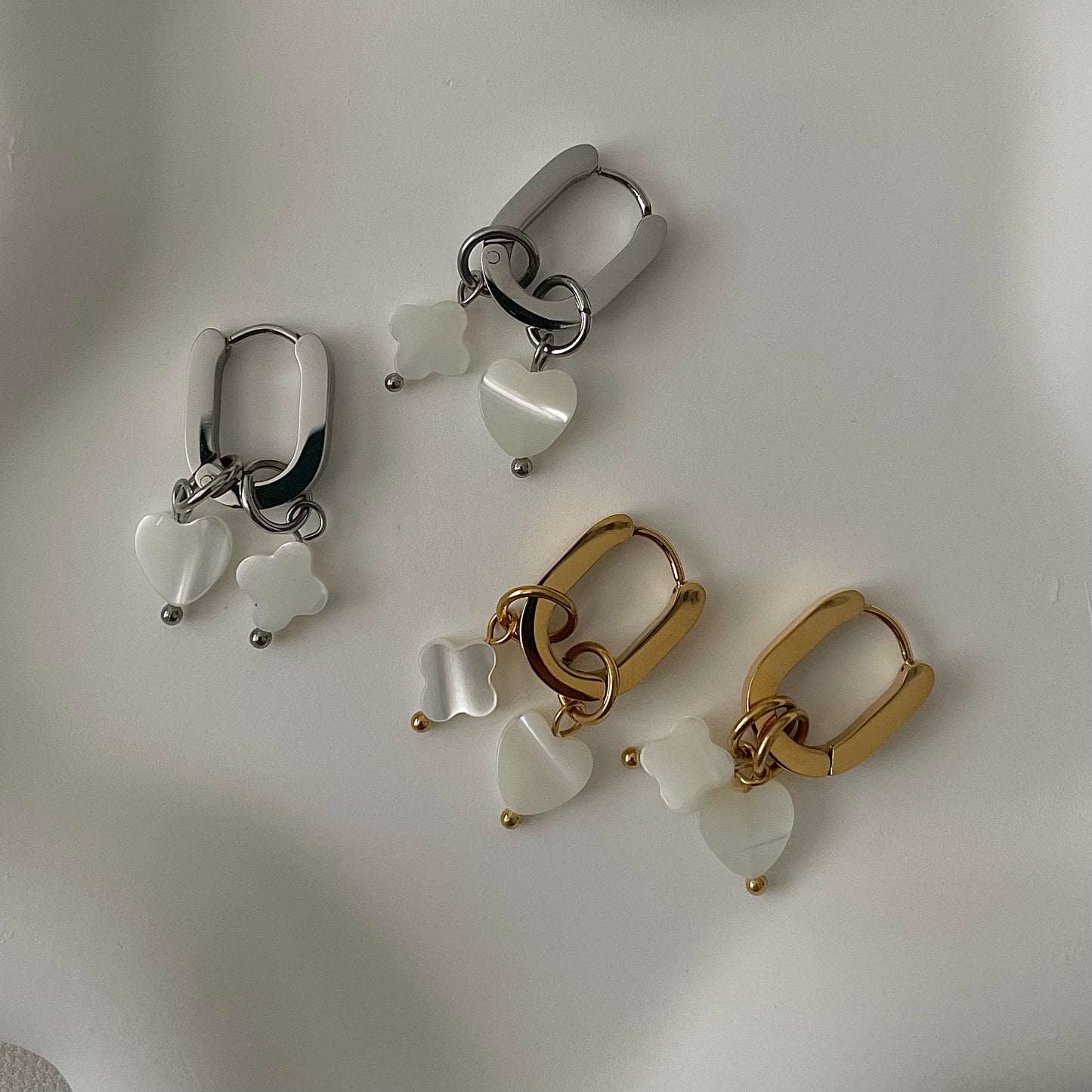 Heart and Star Hoops- Silver