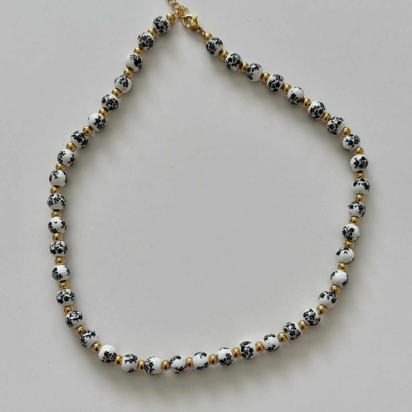 Lujain Beaded Necklace - Black - Namaste Jewelry Canada