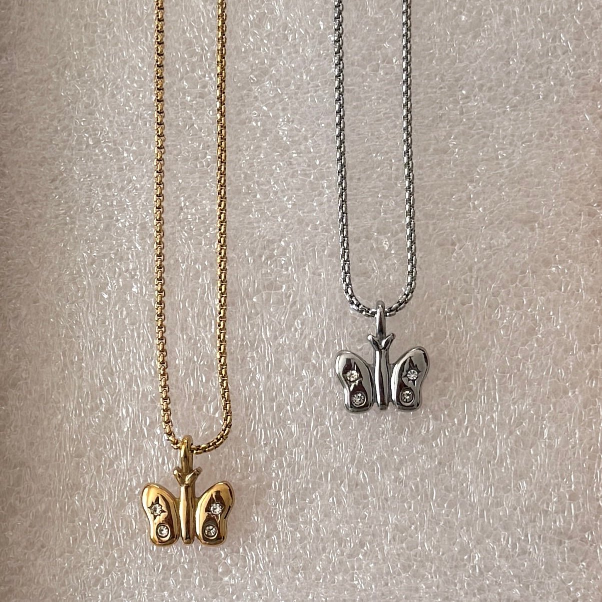 Mini Butterfly Necklace - Silver - Namaste Jewelry Canada