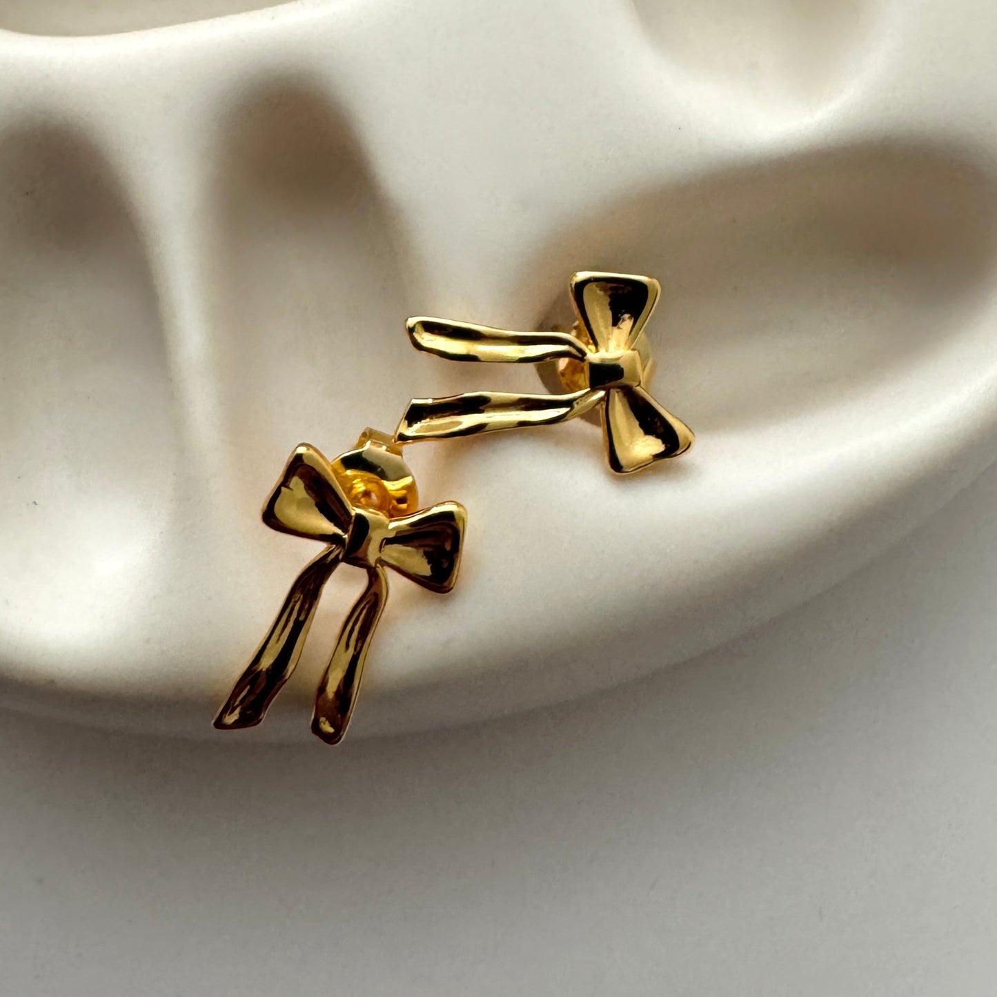 Mini Yasmine Bow Studs - Gold - Namaste Jewelry Canada
