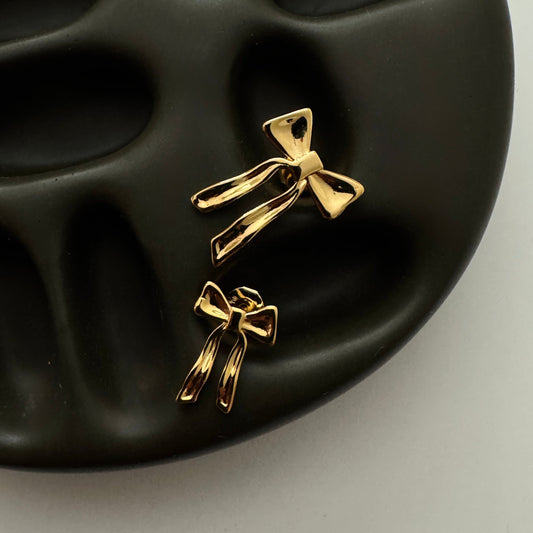Mini Yasmine Bow Studs - Gold - Namaste Jewelry Canada
