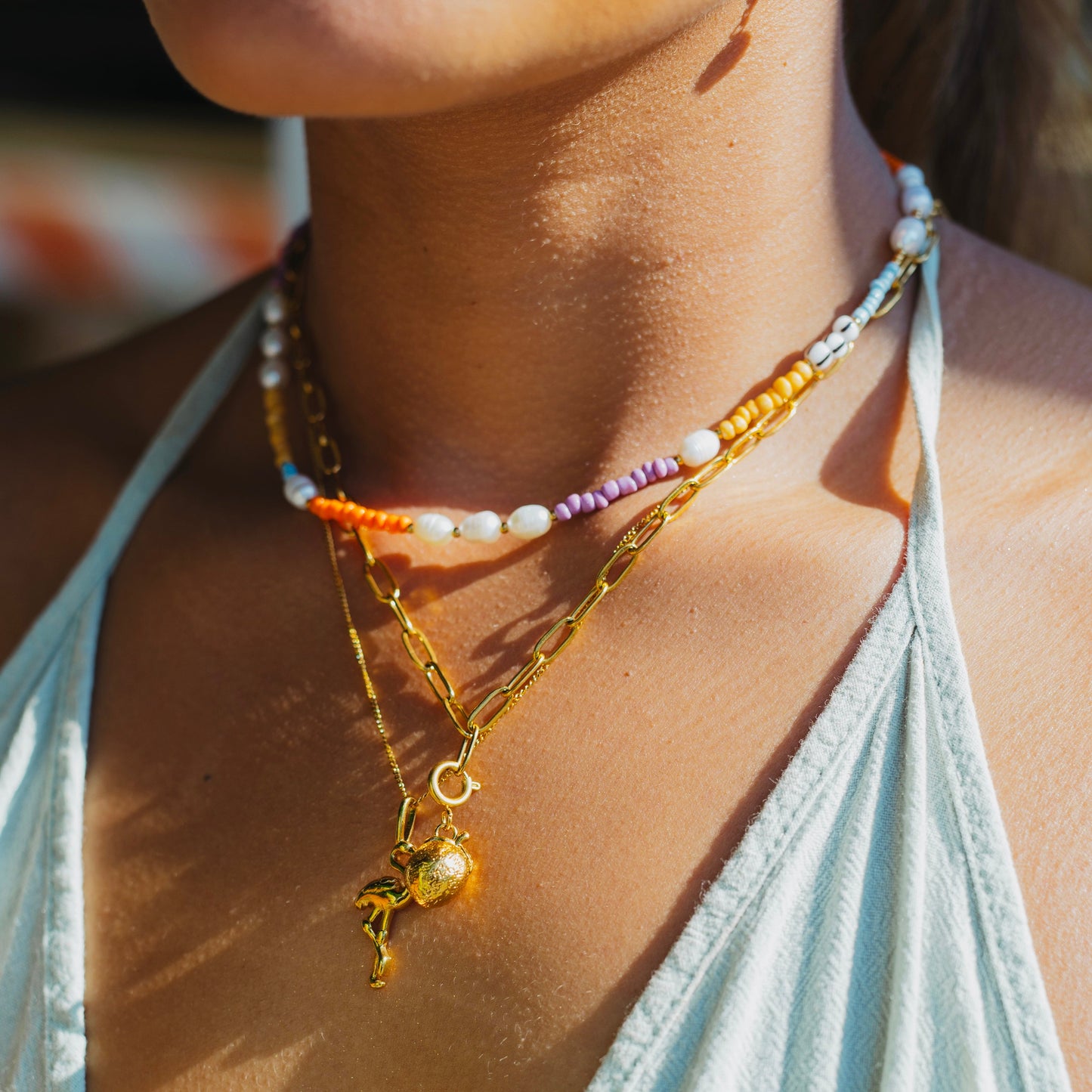Orange Charm - Gold - Namaste Jewelry Canada