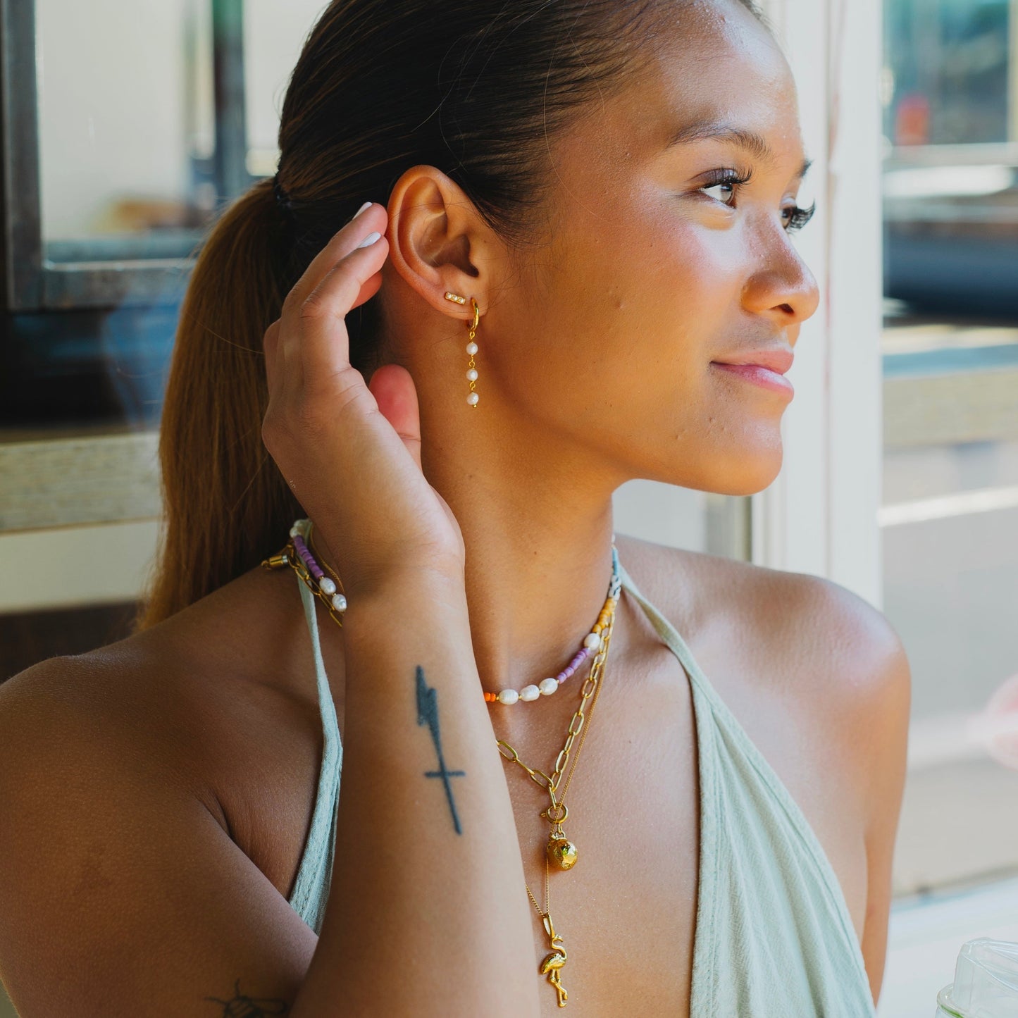 Pearl Drop Earrings - Namaste Jewelry Canada