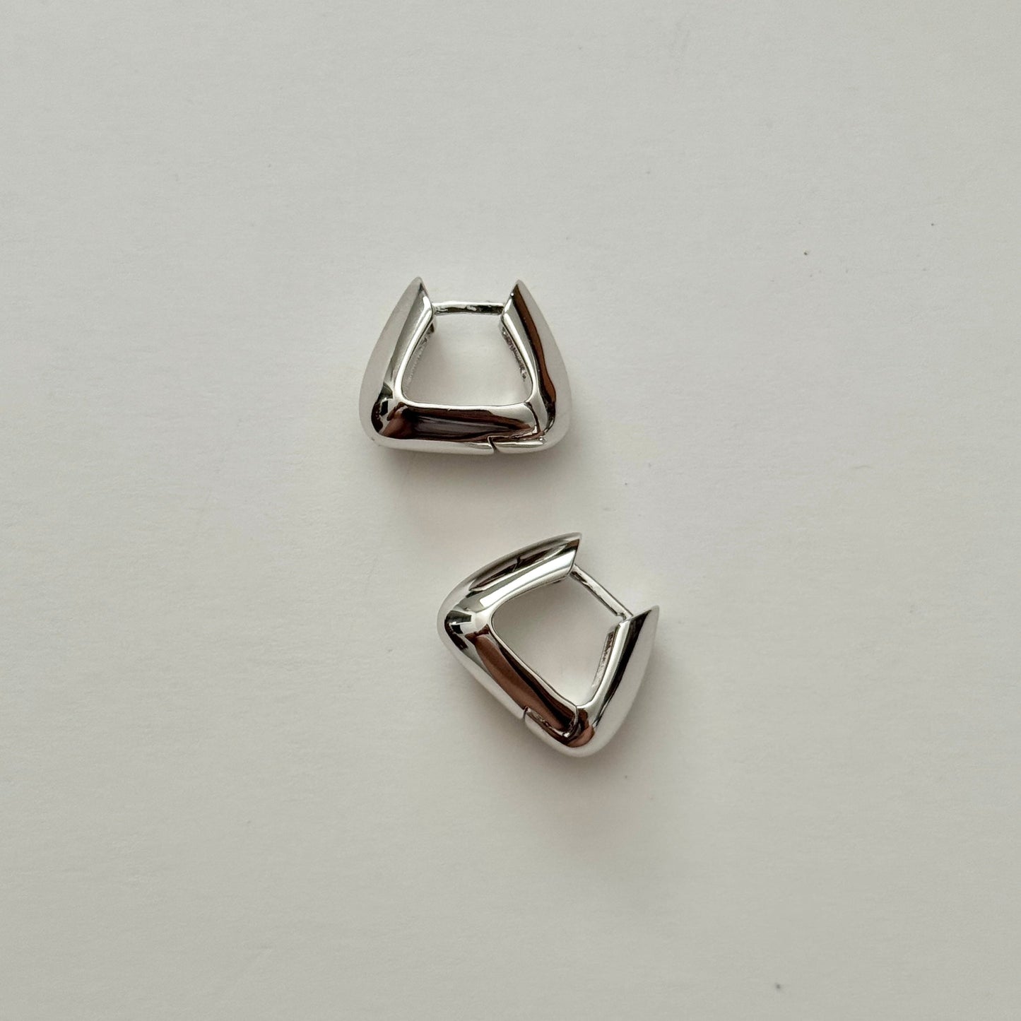 Pyramid Hoops - Small Silver - Namaste Jewelry Canada