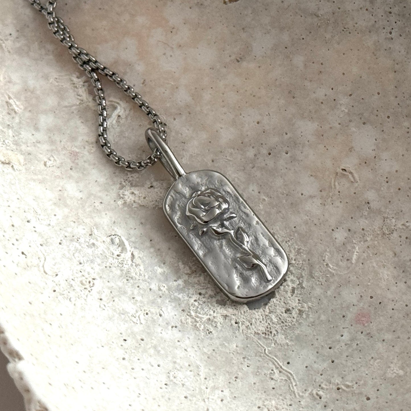 Rose Necklace - Silver - Namaste Jewelry Canada