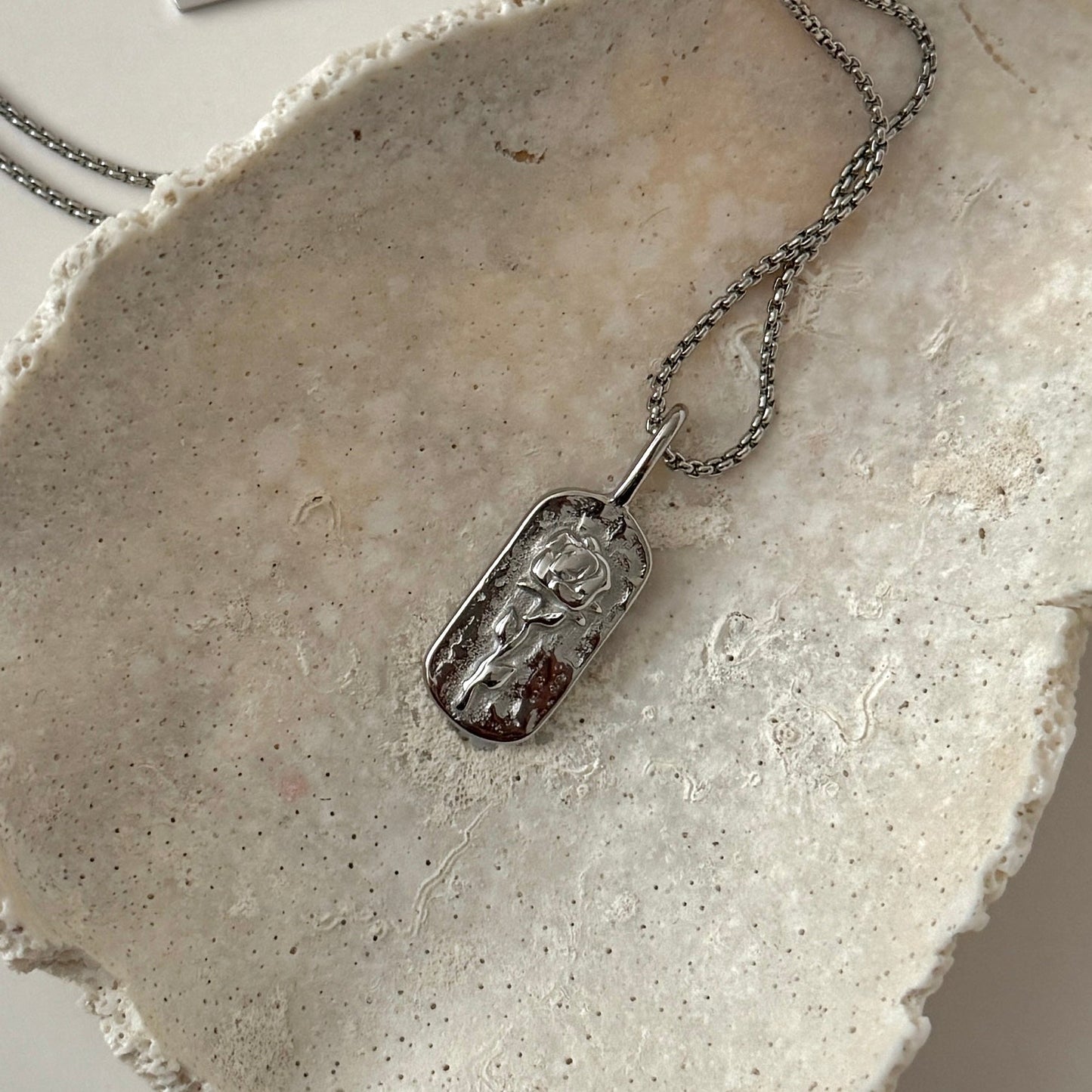 Rose Necklace - Silver - Namaste Jewelry Canada