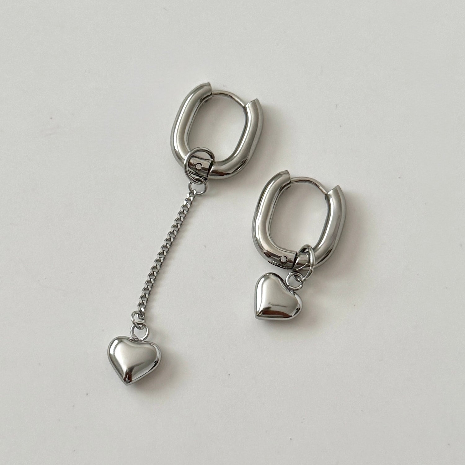 Sani Heart Hoops - Silver - Namaste Jewelry Canada