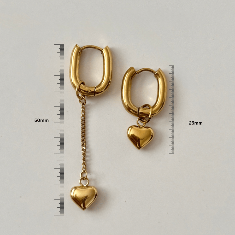 Sani Heart Hoops - Silver - Namaste Jewelry Canada