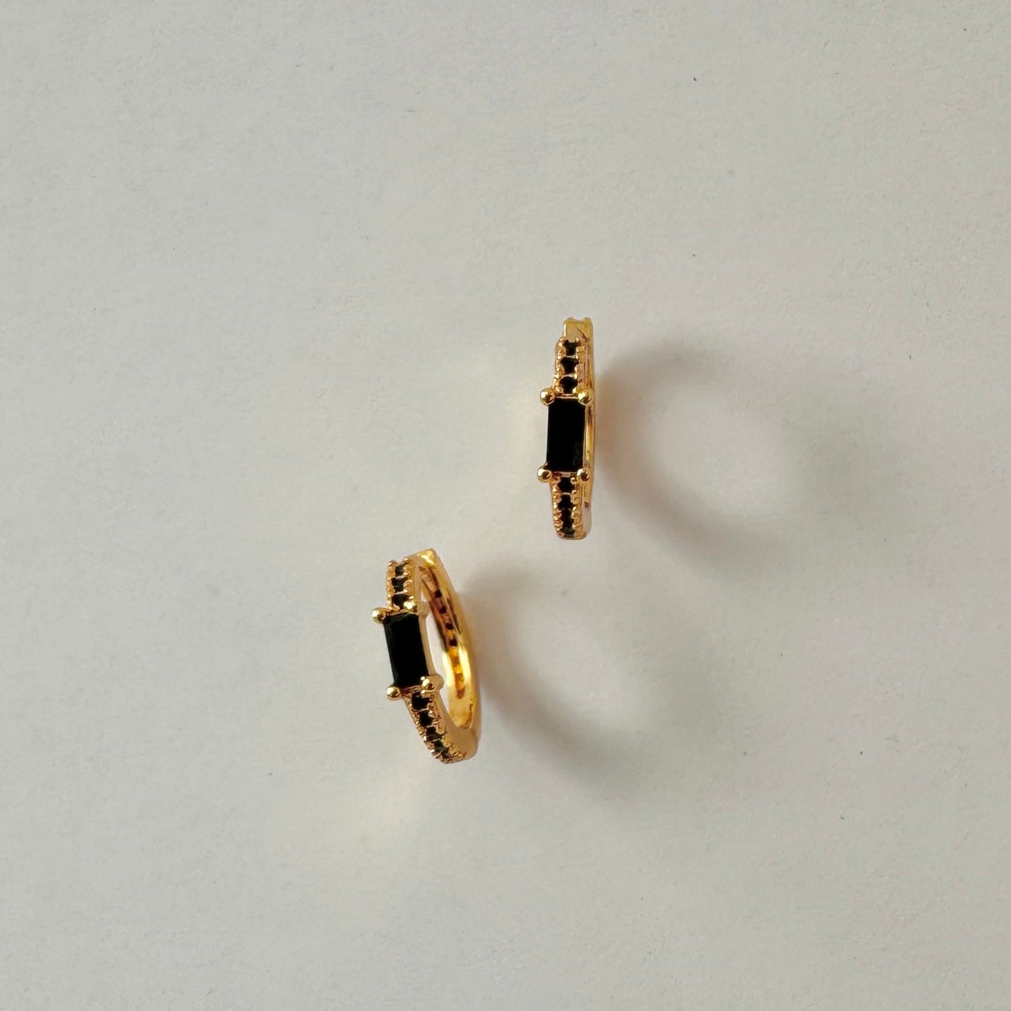 Sia Stone Huggies - Black Zirconia - Namaste Jewelry Canada