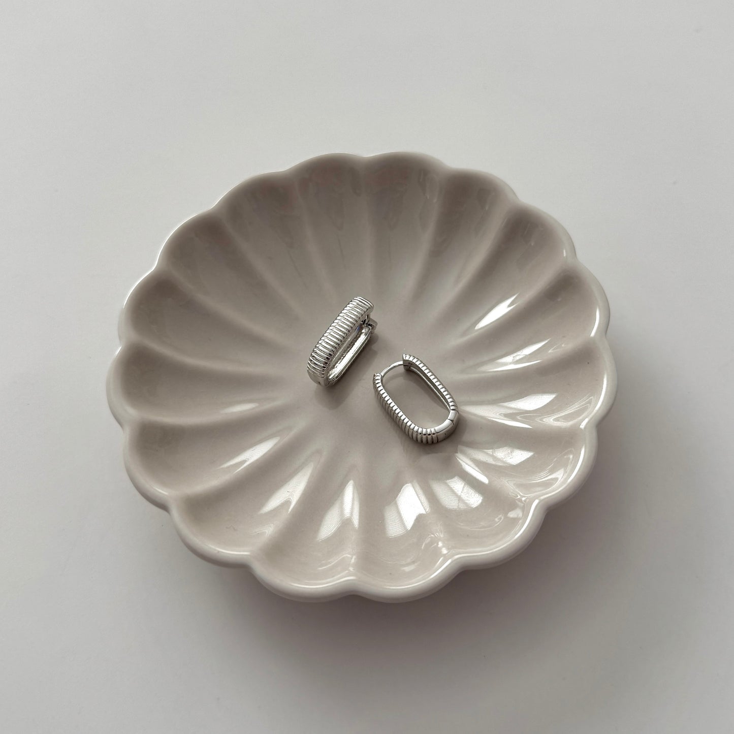 Small Ray Ribbed 2.0 Earrings - Silver - Namaste Jewelry Canada