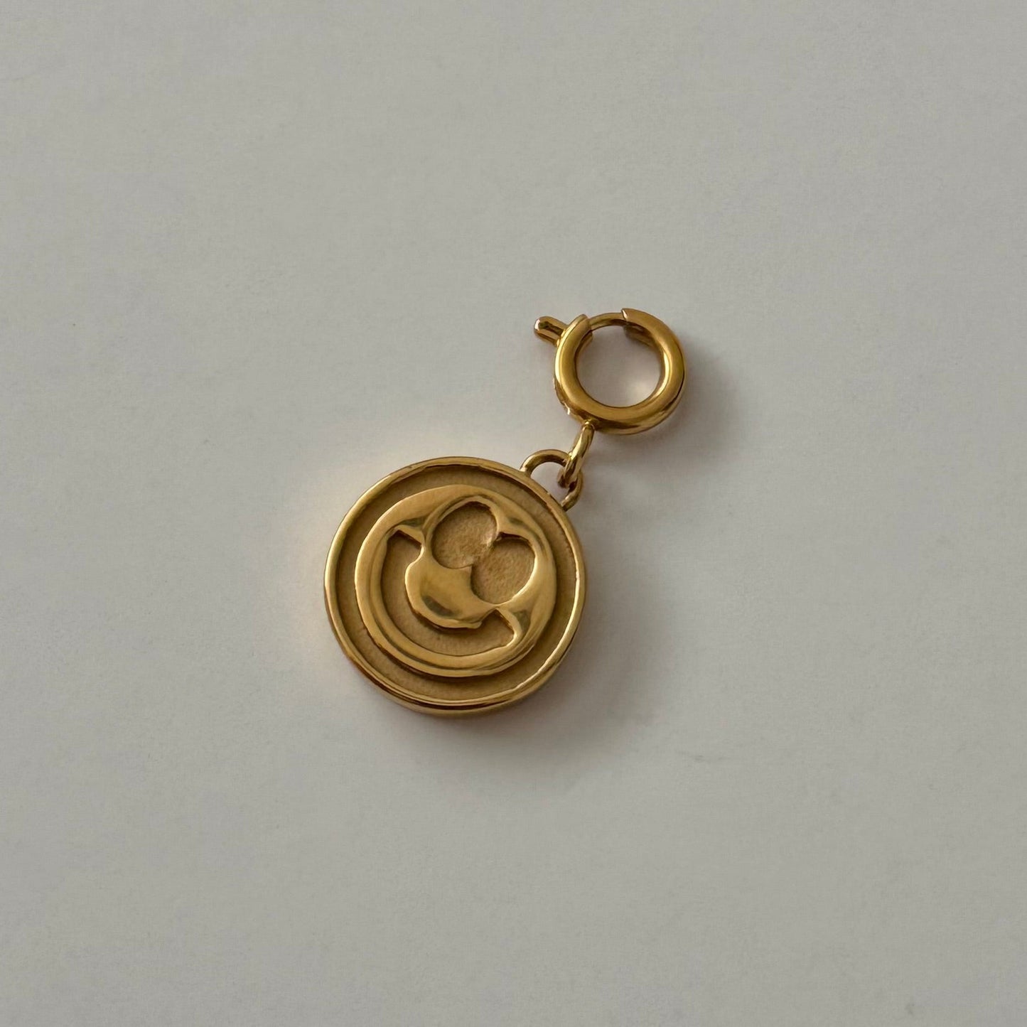 Smiley Face Charm- Gold - Namaste Jewelry Canada