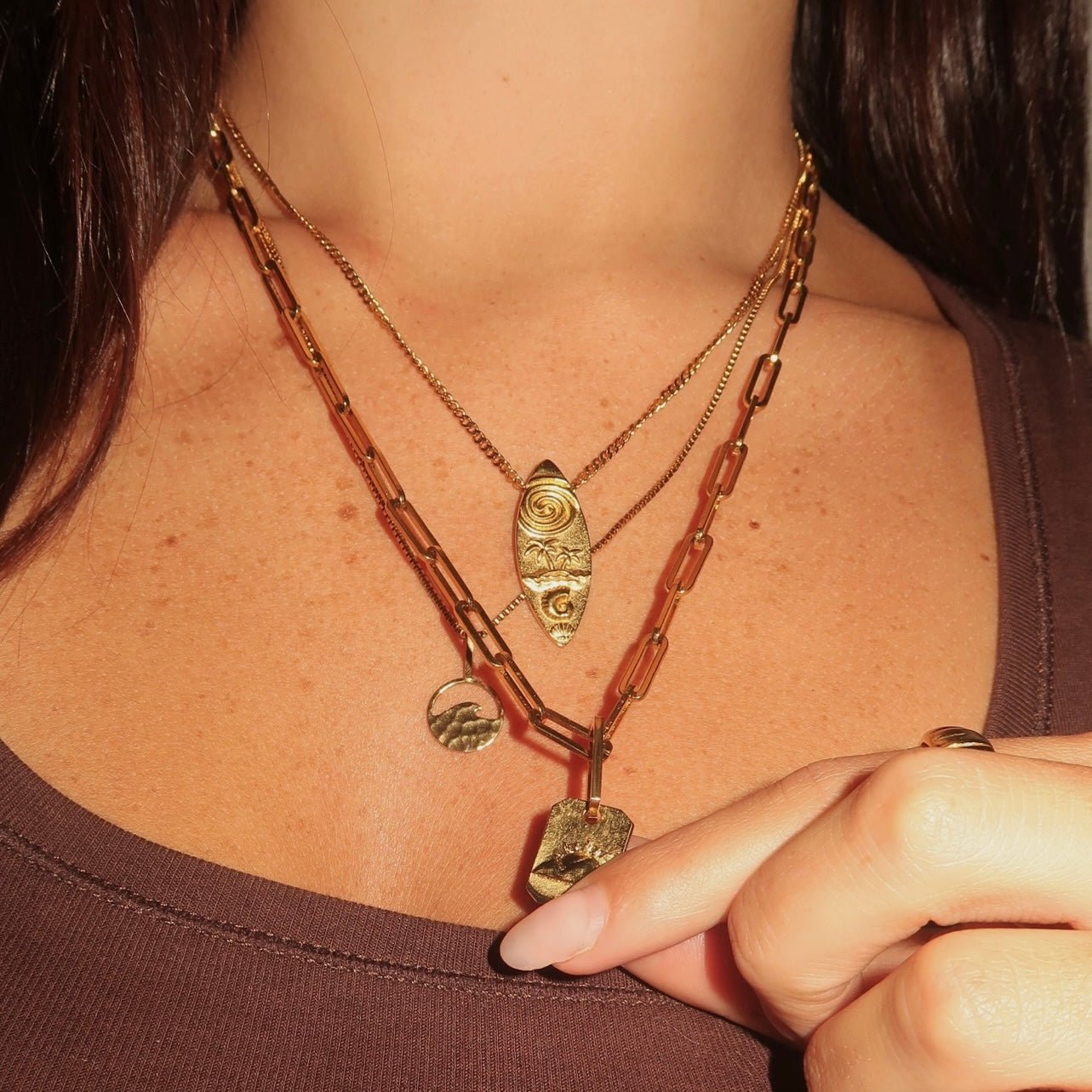 Surfer Necklace - Silver - Namaste Jewelry Canada