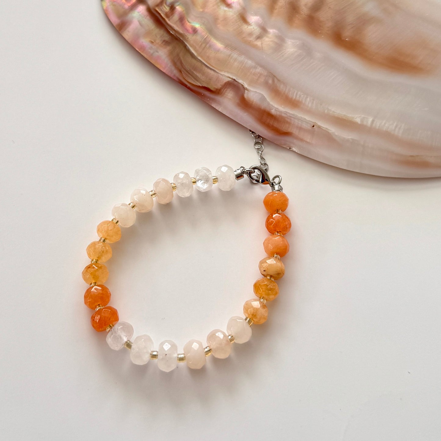 Tangerine Bead Bracelet - Namaste Jewelry Canada