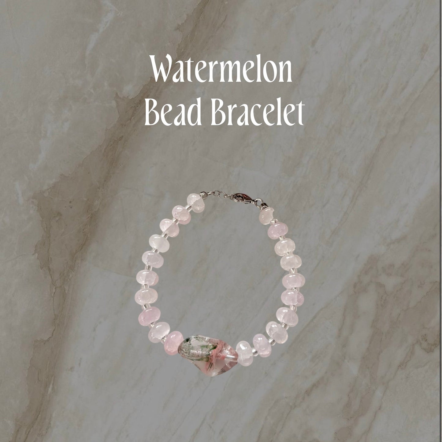 Watermelon Bead Bracelet - Namaste Jewelry Canada