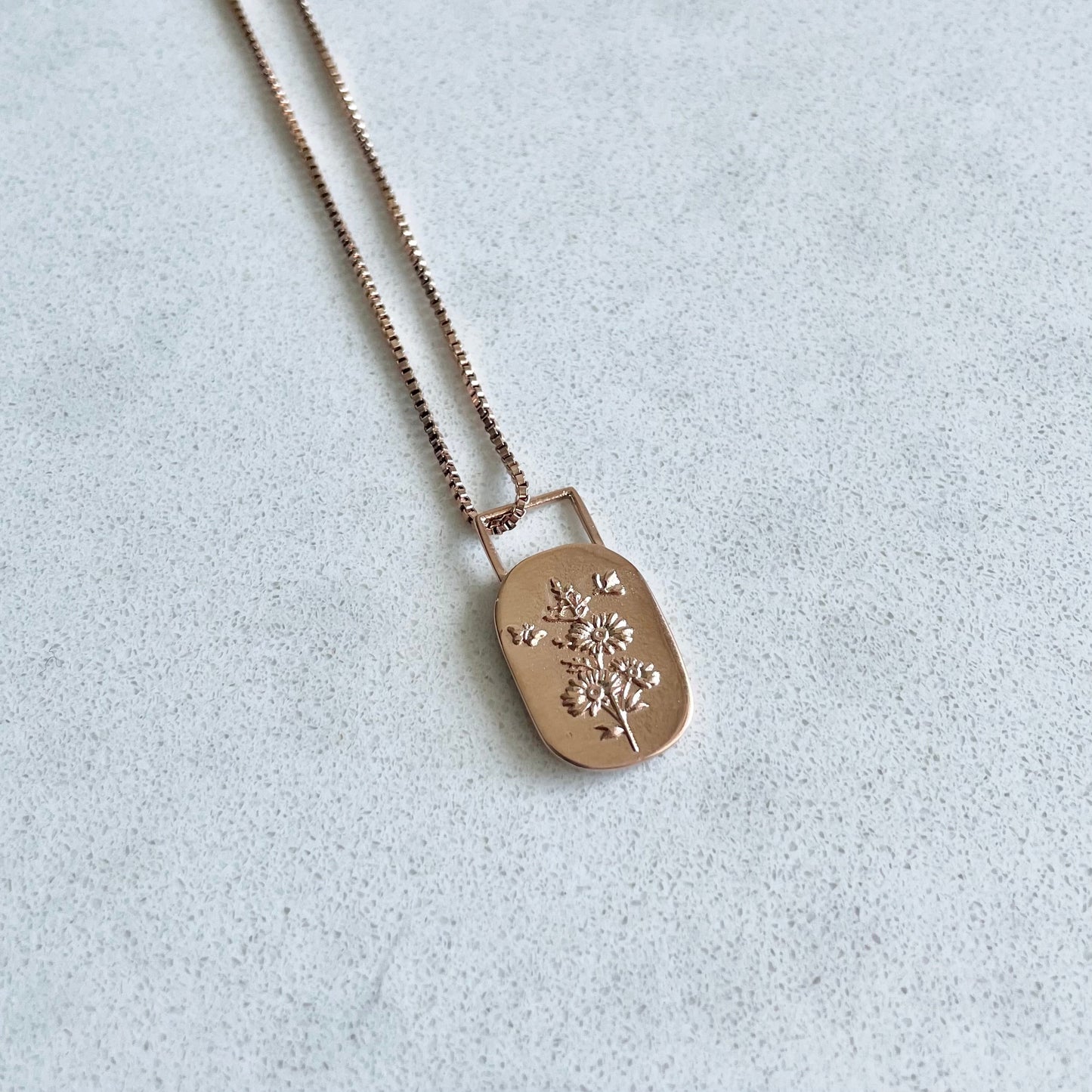 Bloom Affirmation Necklace- Rose Gold - Namaste Jewelry Canada