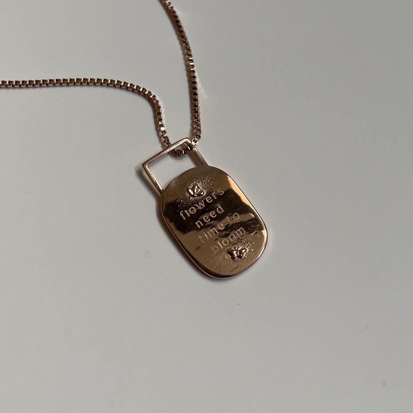 Bloom Affirmation Necklace- Rose Gold - Namaste Jewelry Canada