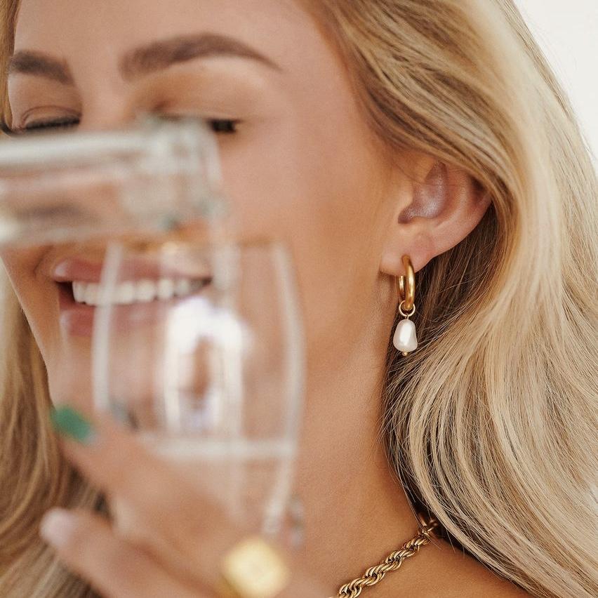 Bondi Palm Earrings-Silver - Namaste Jewelry Canada