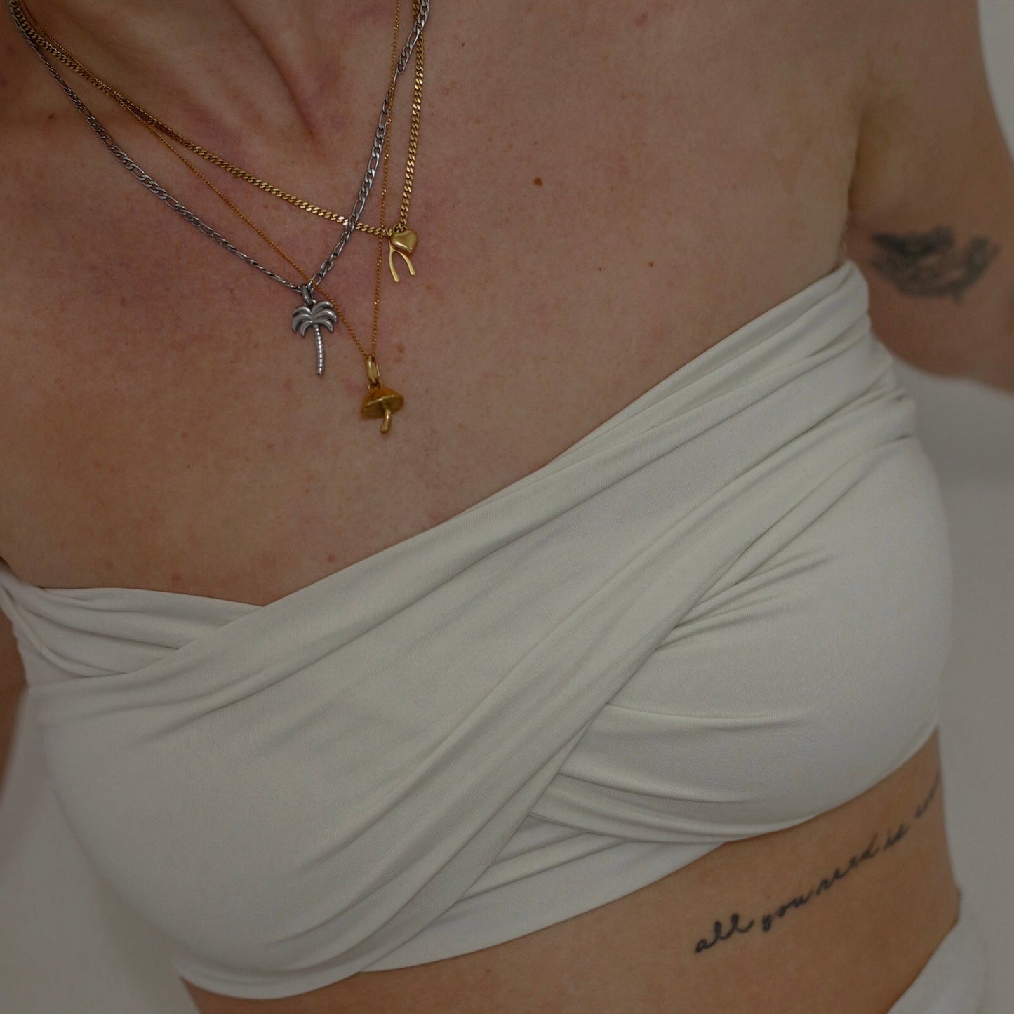 Champignon aka Mushroom Necklace- Gold - Namaste Jewelry Canada