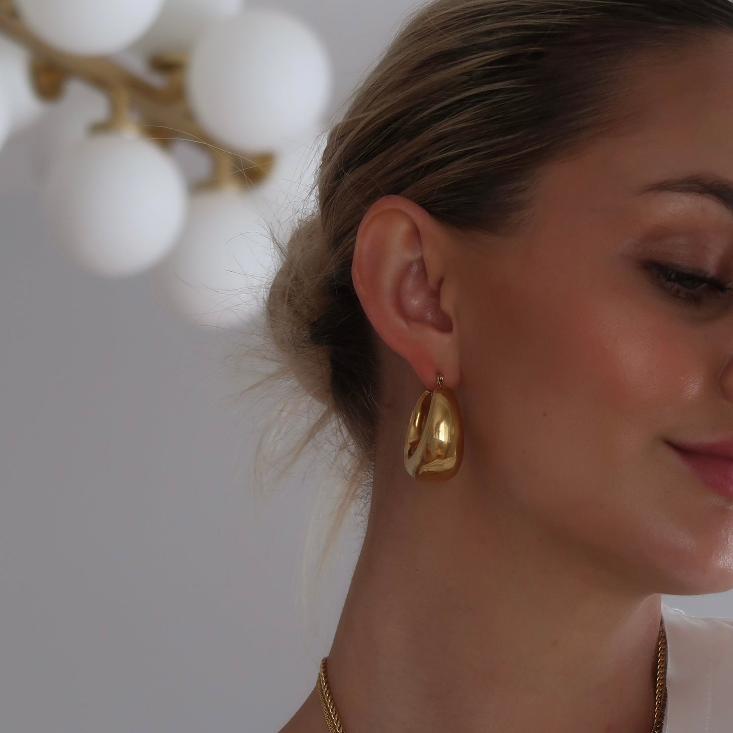 Charlotte Chunky Hoops- Silver - Namaste Jewelry Canada