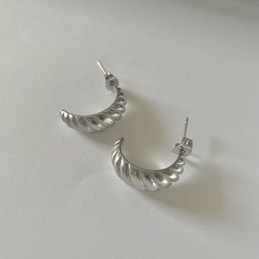 Chloe Midi Hoops - Silver - Namaste Jewelry Canada