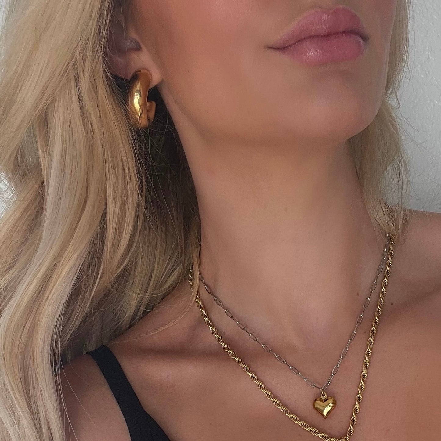 Chunky Heart Necklace - Namaste Jewelry Canada