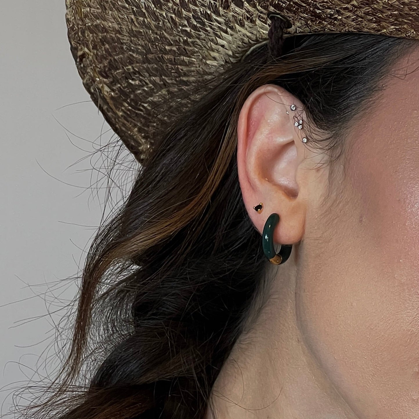 Enamel Hoops - Namaste Jewelry Canada