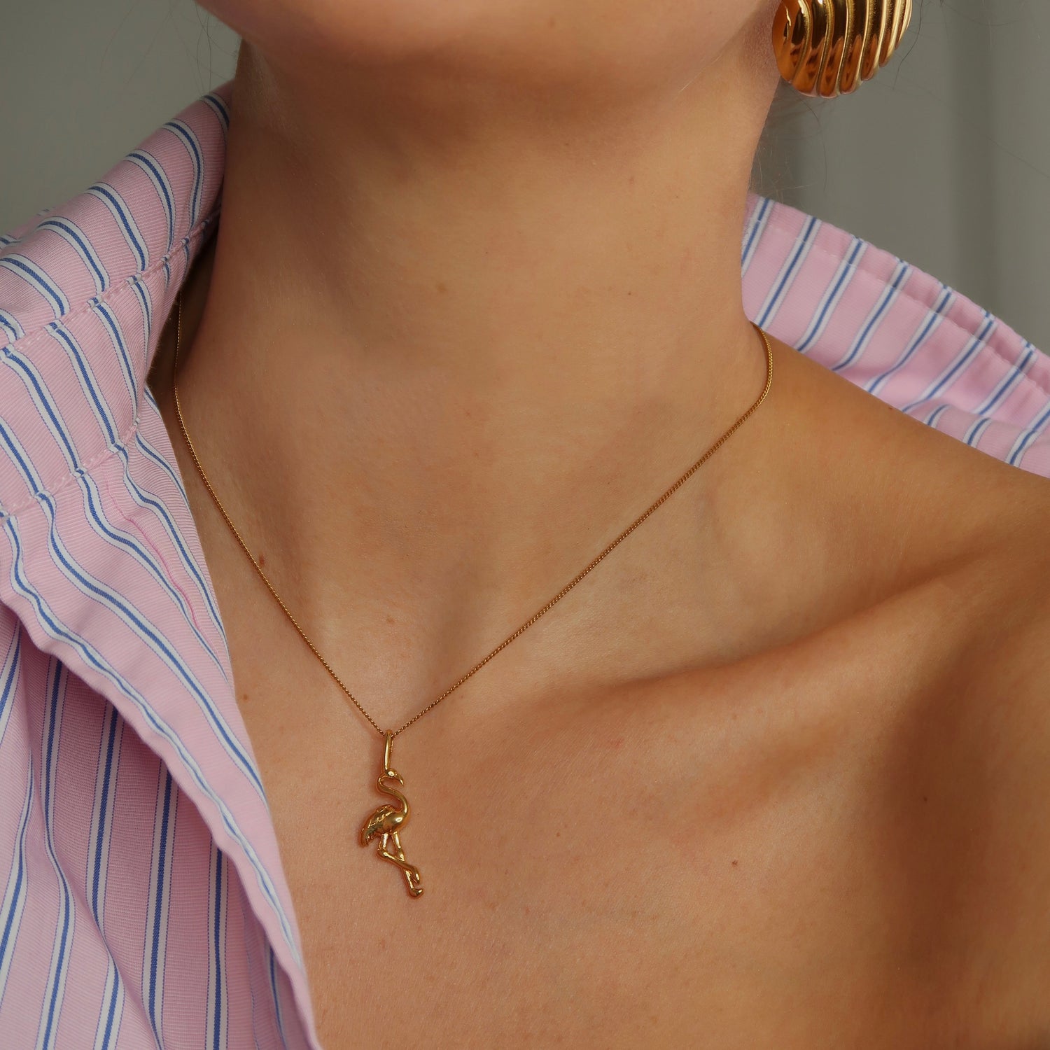 Flamingo Necklace - Silver - Namaste Jewelry Canada