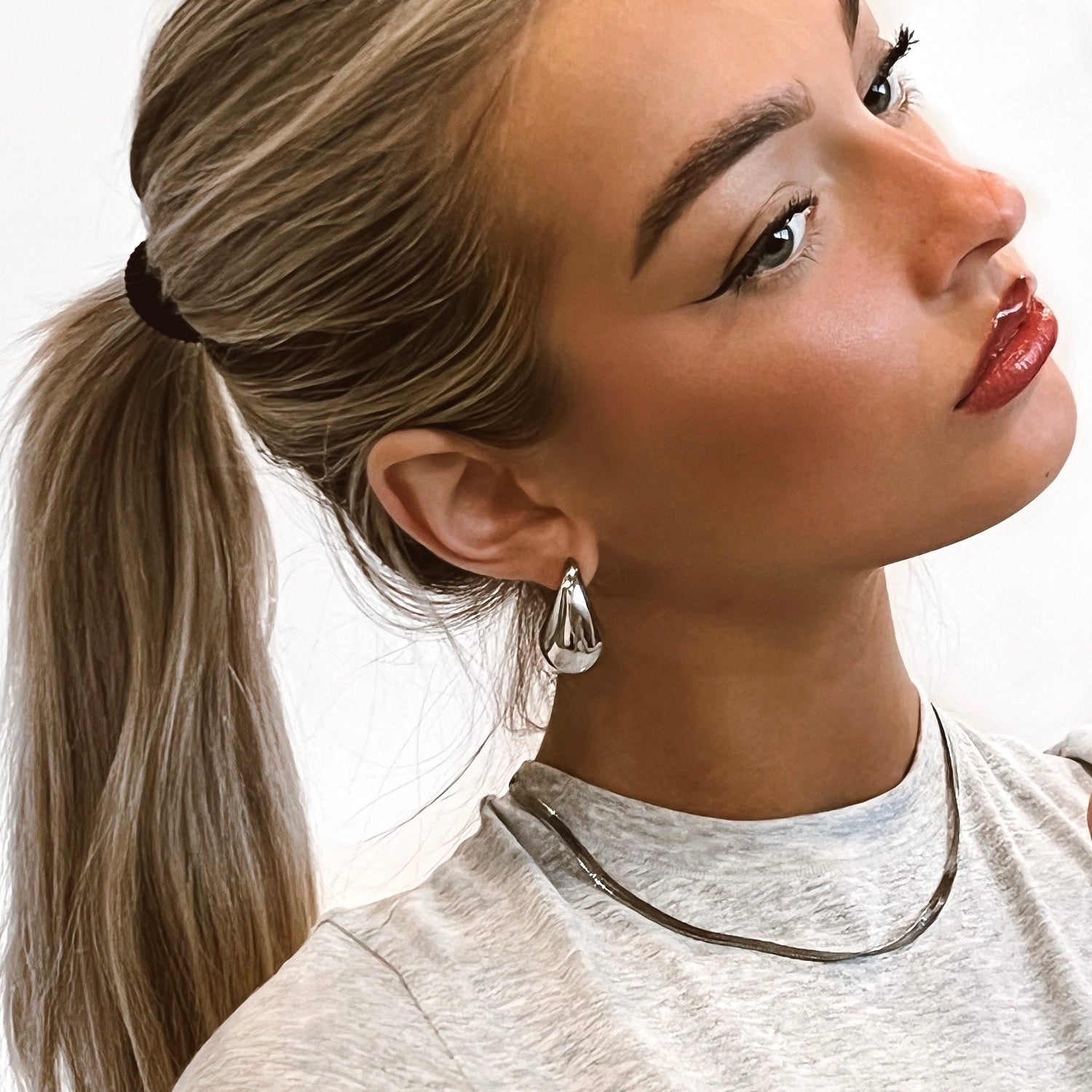 Gobbet Hoops- Silver - Namaste Jewelry Canada