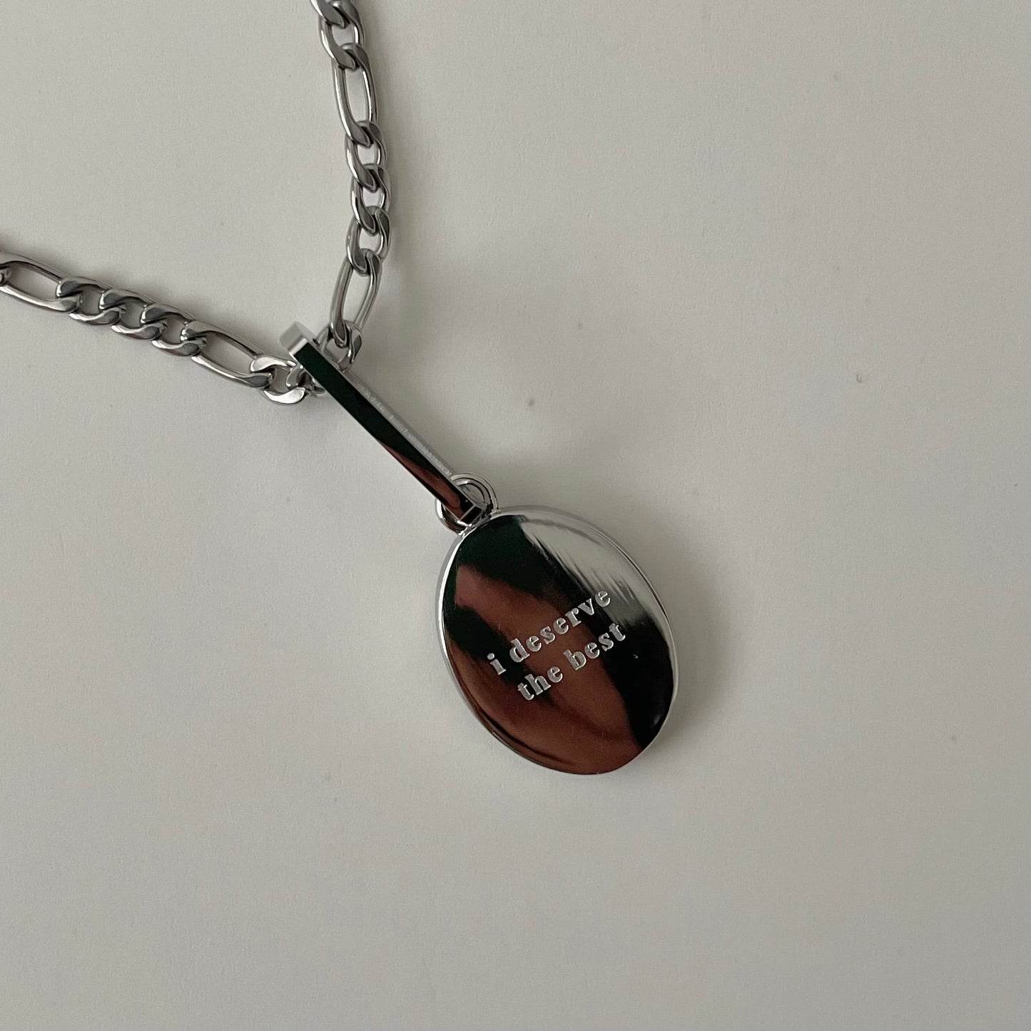 ‘I Deserve the Best’ Affirmation Necklace - Silver - Namaste Jewelry Canada