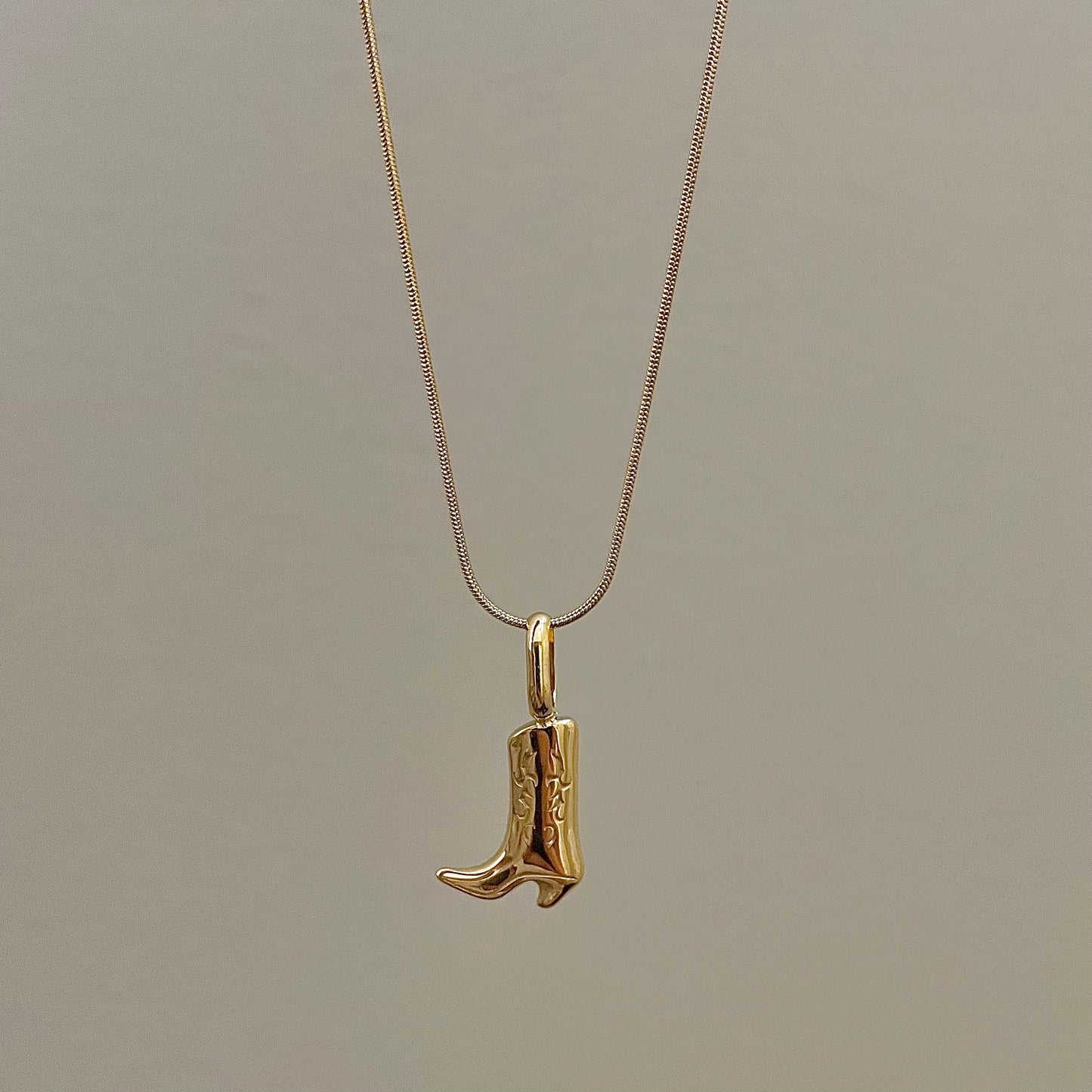 Lottie Boot Necklace- Gold