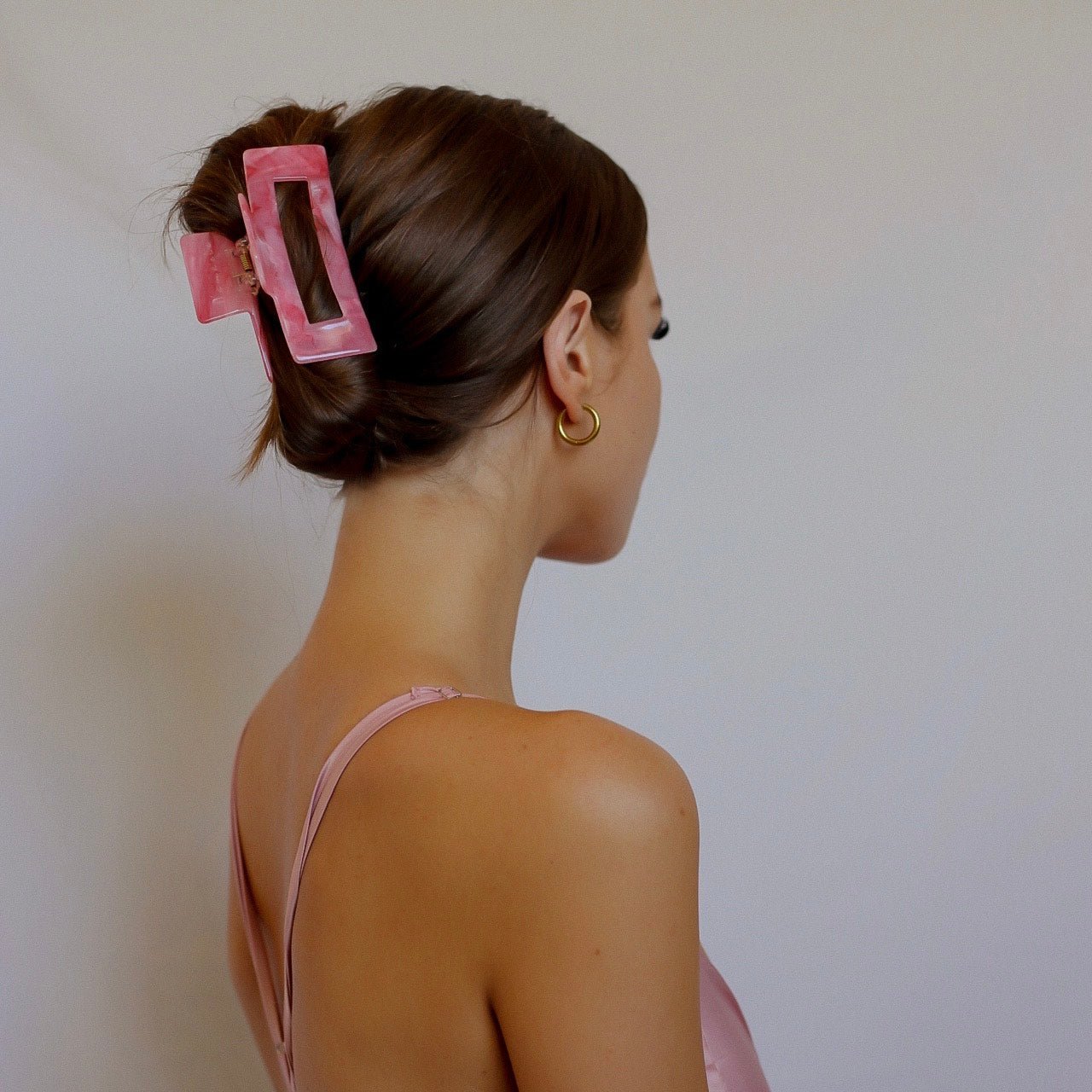 Large Creme Claw Clip- Spring Edition - Namaste Jewelry Canada