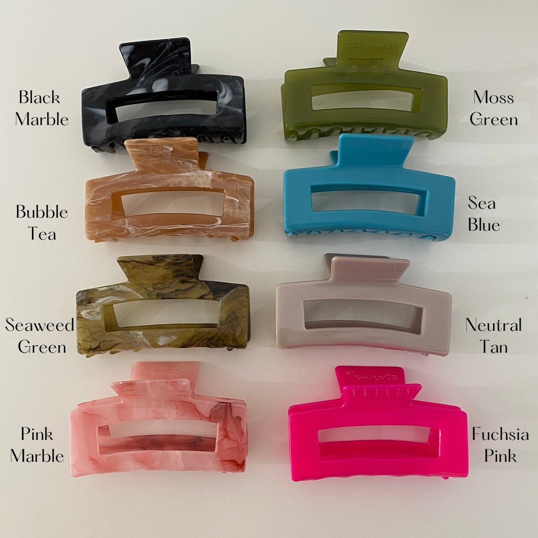 Large Creme Claw Clip- Spring Edition - Namaste Jewelry Canada