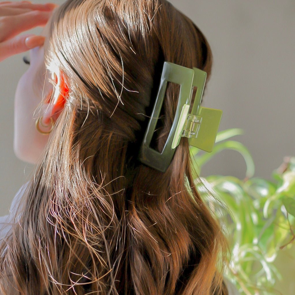 Large Creme Claw Clip- Spring Edition - Namaste Jewelry Canada