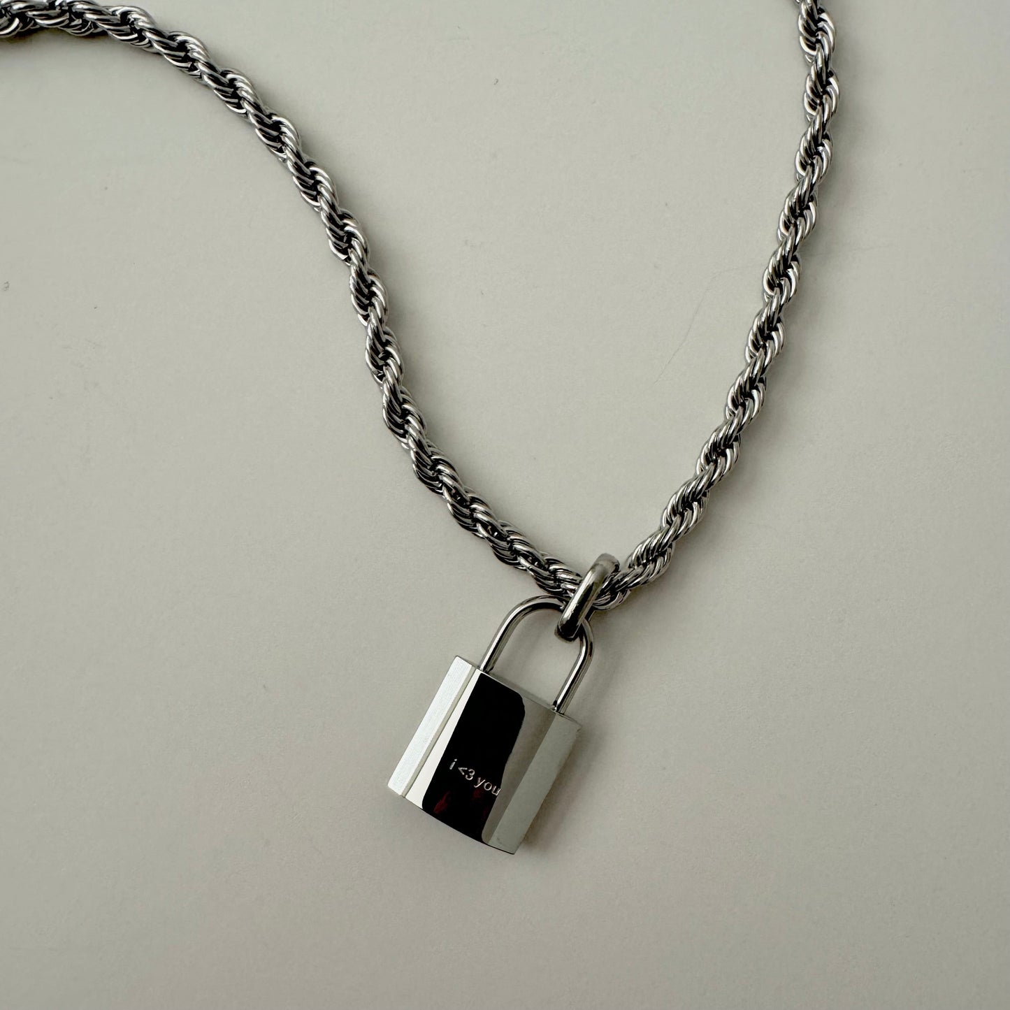 Lock of Love Necklace- Silver - Namaste Jewelry Canada