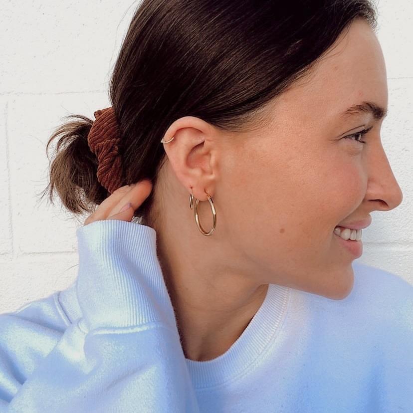 Minimal Gold Hoops - Namaste Jewelry Canada