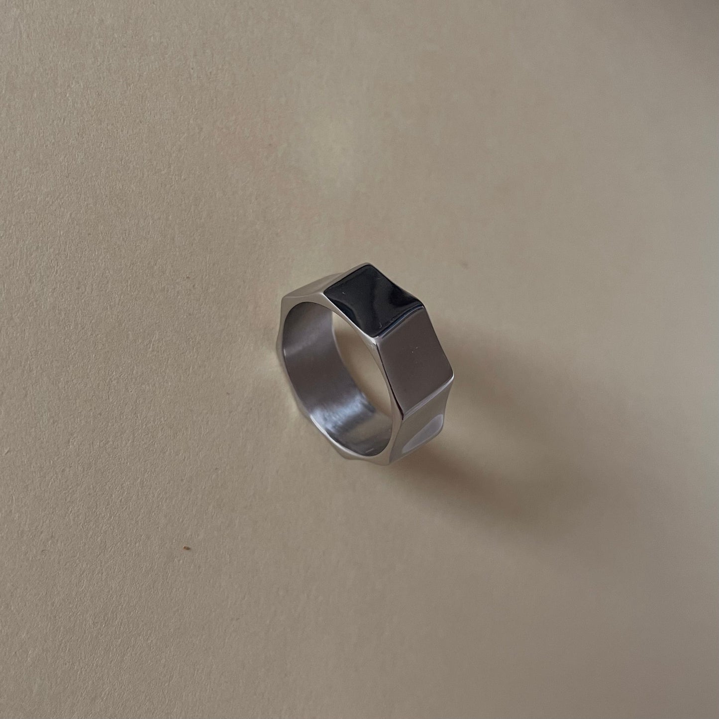Octagon Ring - Silver - Namaste Jewelry Canada